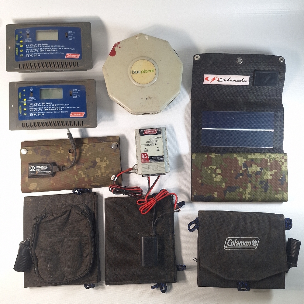 Coleman 30A Solar Charge Controllers Schumacher Portable Panel Lot Untested